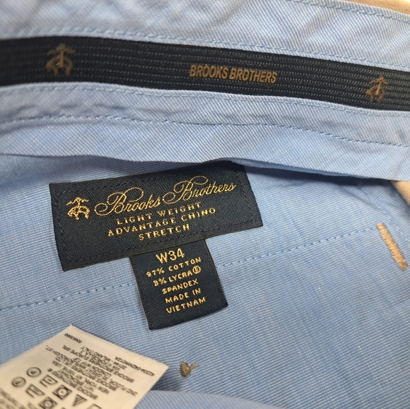 NWT Brooks Brothers Lightweight Advantage Chino Shorts Stretchband 34W 9" inseam - Picture 4 of 10